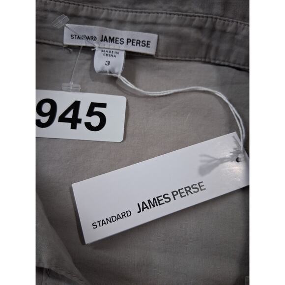 James Perse Womens 3 Large Roll Tab Contrast Panel Luxury Prep Old Money Shirt - Picture 6 of 13